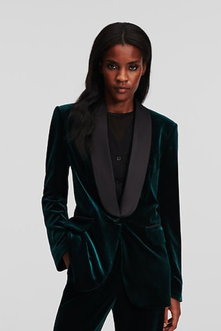 Veste en velours - Vert foncé