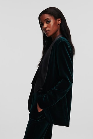 Veste en velours - Vert foncé