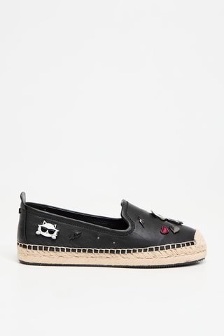 Espadrilles en cuir - Noir