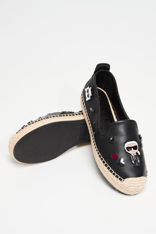 Espadrilles en cuir - Noir