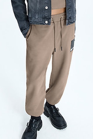 Jogging en coton biologique - Taupe