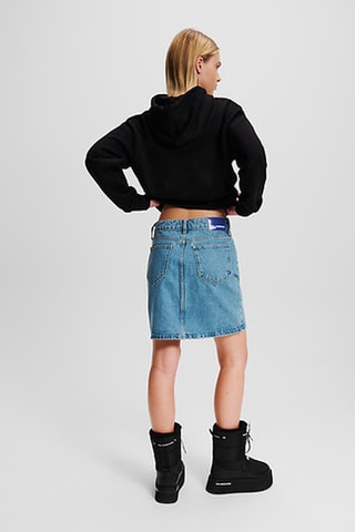 Minijupe en jean en coton biologique - Bleu clair