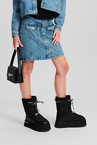 Minijupe en jean en coton biologique - Bleu clair