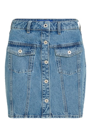 Minijupe en jean en coton biologique - Bleu clair