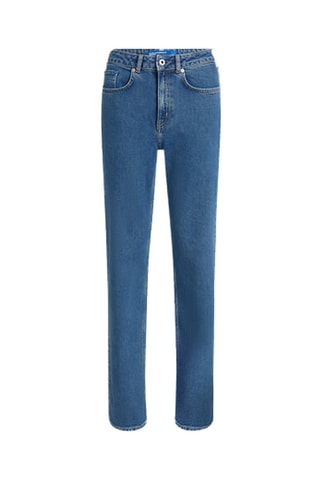 Jean straight en coton biologique - Bleu