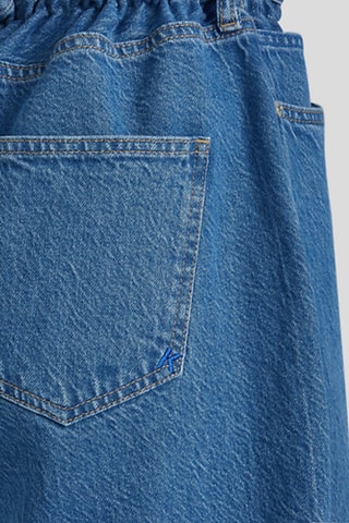 Short en jean en coton biologique - Bleu