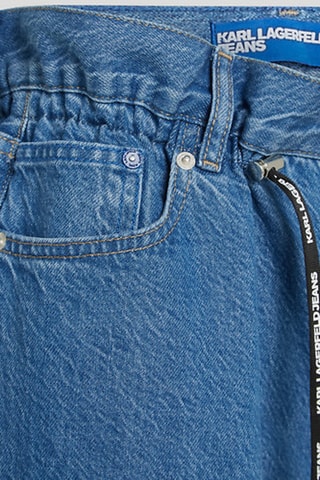 Short en jean en coton biologique - Bleu