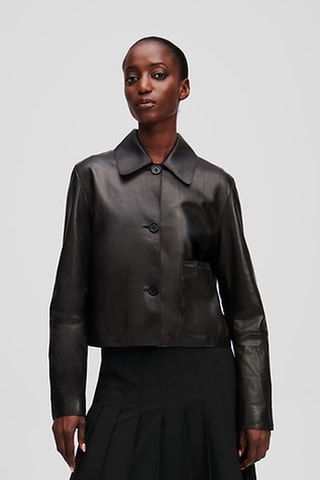 Veste en cuir - Noir