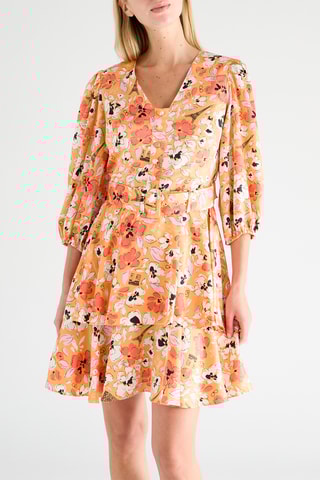 Robe patineuse - Orange et blanc