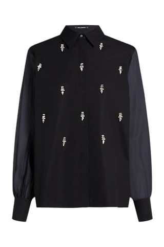 Chemisier en coton biologique - Noir