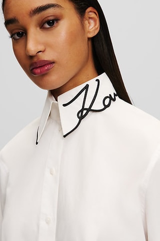 Chemisier en coton biologique - Blanc