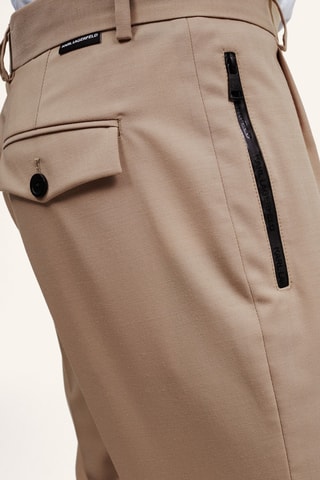 Pantalon cargo en laine - Beige