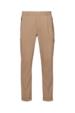 Pantalon cargo en laine - Beige