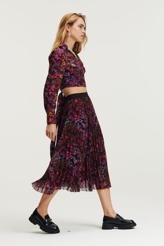 Jupe plissée - Bordeaux