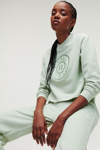 Sweat de pyjama en coton biologique - Vert d’eau