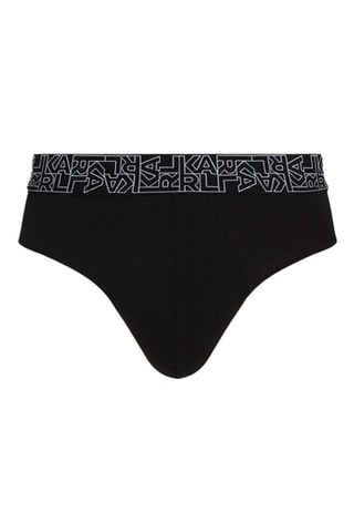 3 slips en coton biologique - Noir