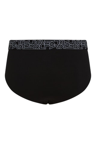 3 slips en coton biologique - Noir