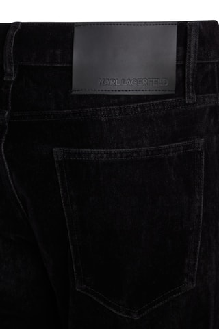 Pantalon straight en velours - Noir