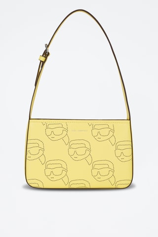 Sac porté épaule en cuir - Jaune