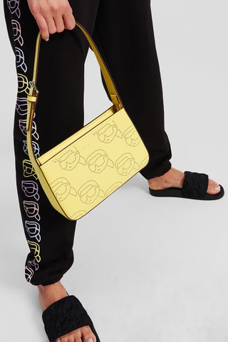 Sac porté épaule en cuir - Jaune