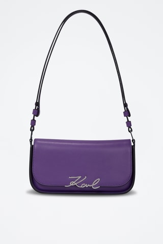 Sac porté épaule en cuir - Violet