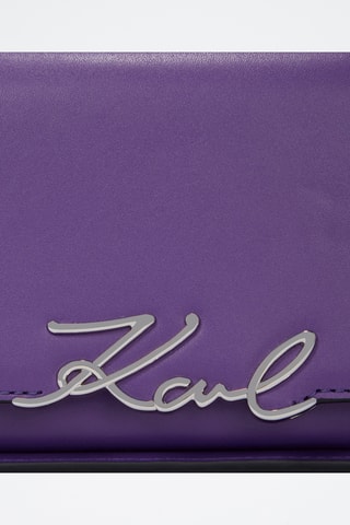 Sac porté épaule en cuir - Violet