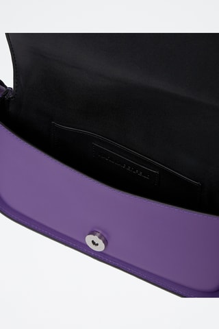 Sac porté épaule en cuir - Violet