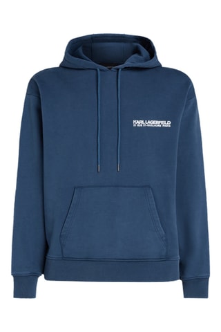 Sweat à capuche en coton biologique - Bleu cobalt