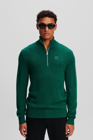 Pull en laine - Vert foncé