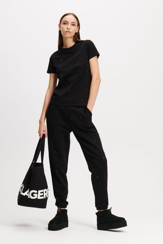 Jogging en coton biologique - Noir