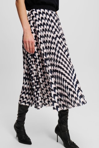 Jupe longue - Blanc et bleu marine