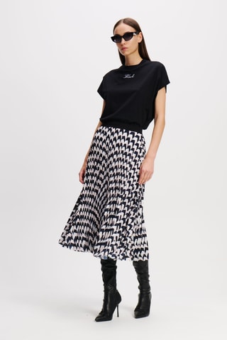 Jupe longue - Blanc et bleu marine