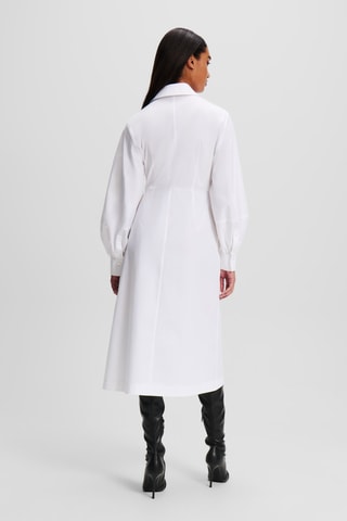 Robe portefeuille en coton biologique - Blanc