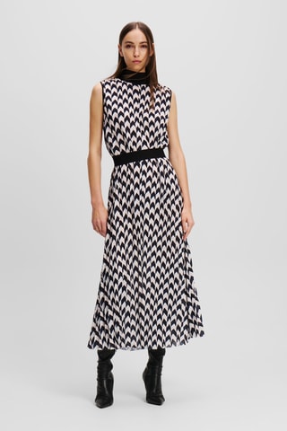 Robe midi - Noir et blanc