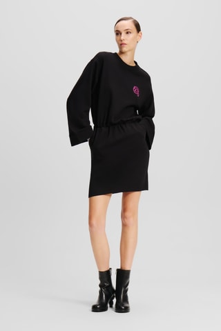 Robe droite en coton biologique - Noir
