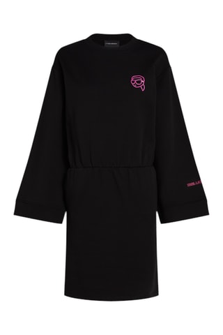 Robe droite en coton biologique - Noir