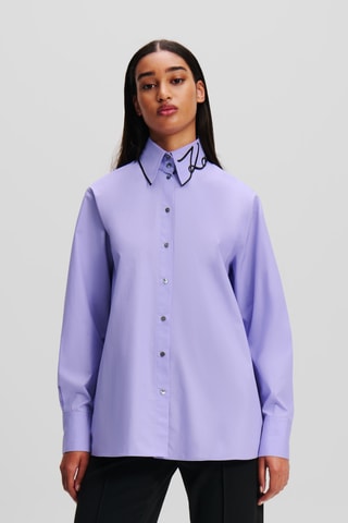 Chemisier en coton biologique - Violet