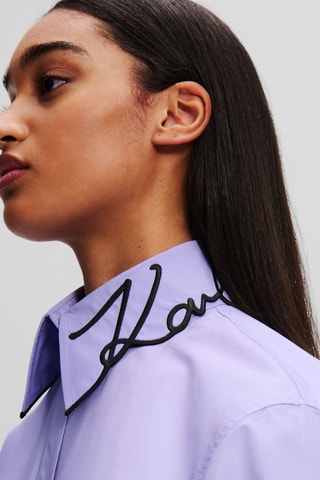 Chemisier en coton biologique - Violet