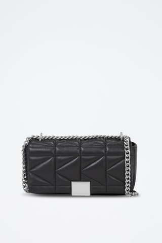 Sac bandoulière en cuir de mouton - Noir