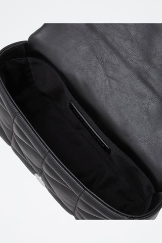 Sac bandoulière en cuir de mouton - Noir