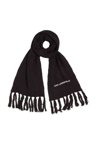 Echarpe en alpaga et laine - Noir