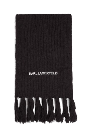 Echarpe en alpaga et laine - Noir