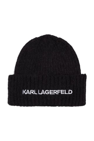 Bonnet en alpaga et laine - Noir