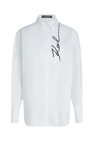 Chemisier en coton biologique - Blanc