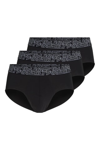 3 slips en coton biologique - Noir
