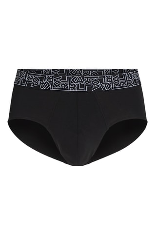 3 slips en coton biologique - Noir