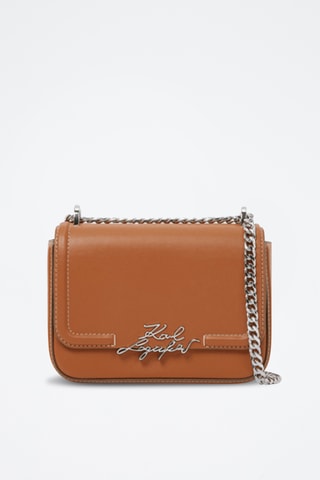 Sac bandoulière en cuir - Marron