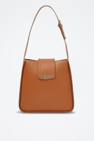 Sac porté épaule en cuir - Marron clair