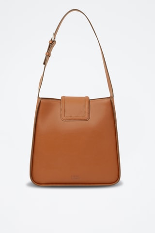 Sac porté épaule en cuir - Marron clair