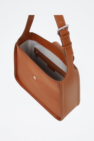 Sac porté épaule en cuir - Marron clair